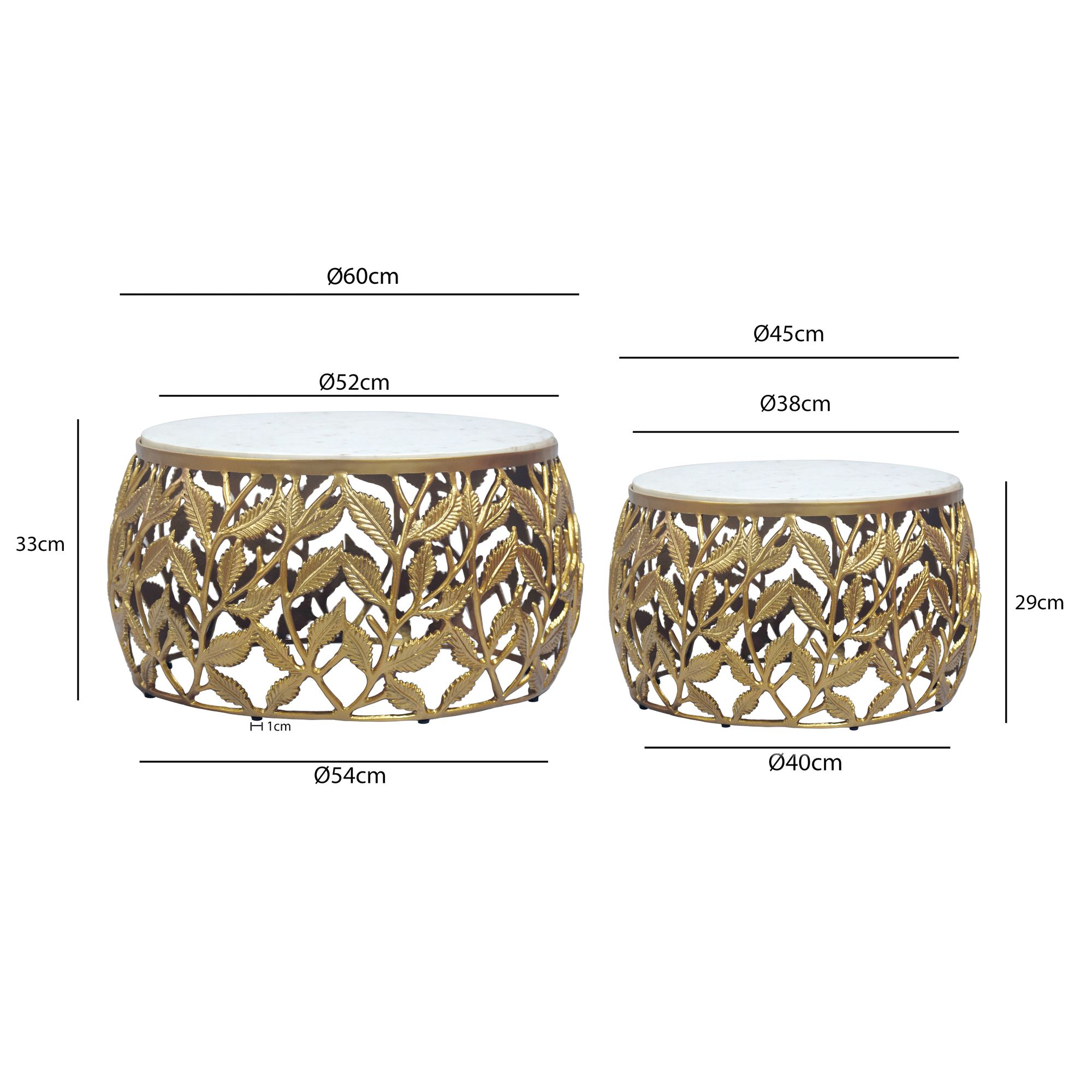 FineBuy 2er Set Couchtisch mit weißer Marmor Tischplatte - Wohnzimmer Tisch Satztisch rund - Beistelltisch Alu modern - Sofatisch Set Aluminium Metallgestell Design Handmade | Farbe: Gold FineBuy 2er Set Couchtisch mit weißer Marmor Tischplatte - Wohnzimmer Tisch Satztisch rund - Beistelltisch Alu modern - Sofatisch Set Aluminium Metallgestell Design Handmade | Farbe: Gold