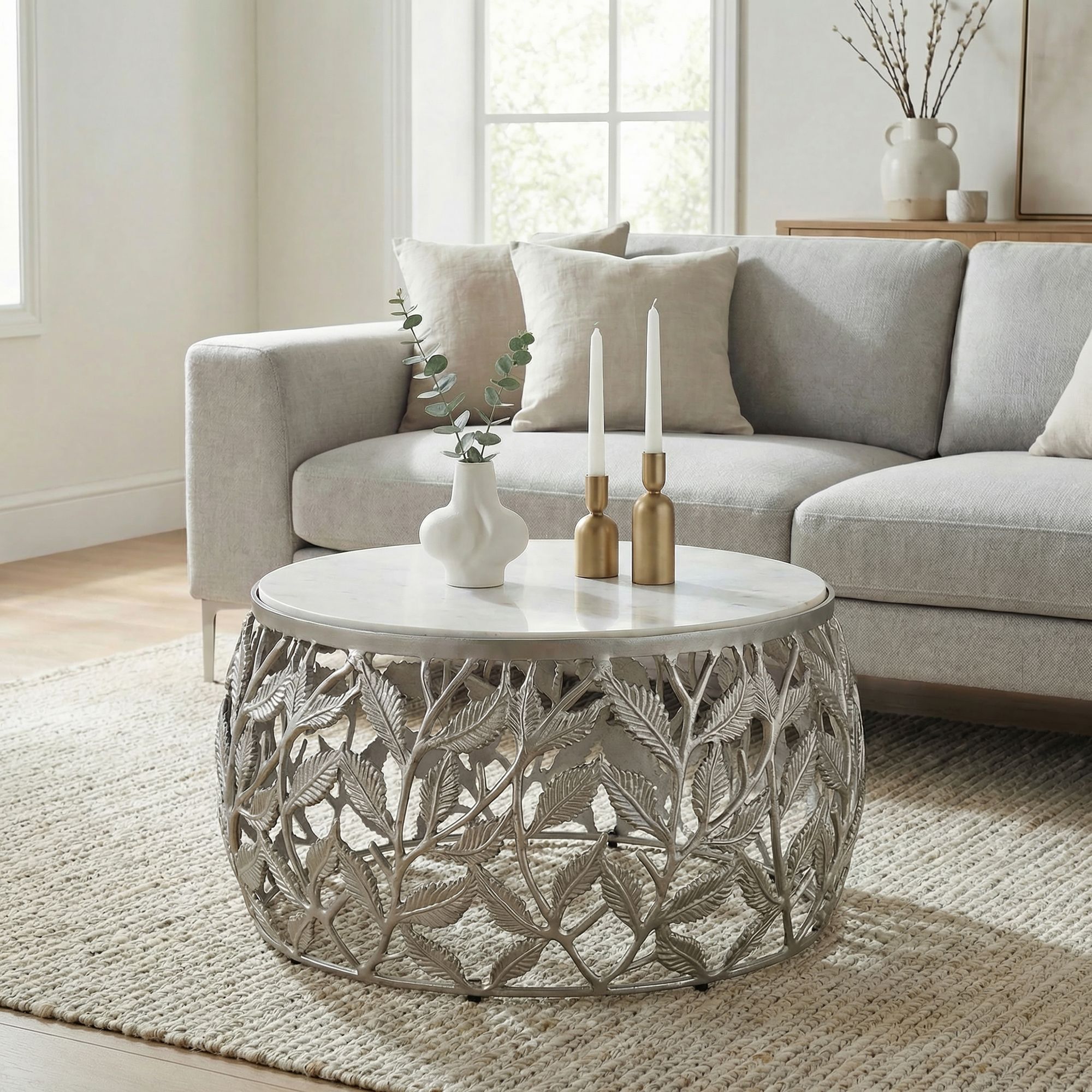 FineBuy Couchtisch 60cm mit weißer Marmor Tischplatte - Wohnzimmertisch rund - Sofatisch modern - Beistelltisch Aluminium - Design Beistelltisch Wohnzimmer Metallgestell Handmade | Farbe: Gold FineBuy Couchtisch 60cm mit weißer Marmor Tischplatte - Wohnzimmertisch rund - Sofatisch modern - Beistelltisch Aluminium - Design Beistelltisch Wohnzimmer Metallgestell Handmade | Farbe: Gold