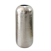 Vase Aluminium Silber Blumenvase Bodenvase Wohndeko Rund Dekovase Metall Deko – Ansicht 6