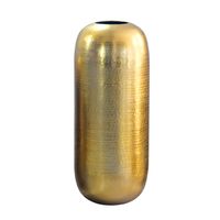 Vase Aluminium Gold Blumenvase Bodenvase Wohndeko Groß Rund Dekovase Metall Deko – Ansicht 6