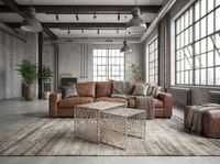 Satztisch 2er Set Couchtisch Aluminium Beistelltisch Metall Wohnzimmertisch Alu – Ansicht 2