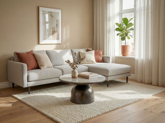 FineBuy Couchtisch 60cm Aluminium mit weißer Marmor Tischplatte - Runder Wohnzimmertisch - Design Sofatisch - Moderner Loungetisch - Edler Beistelltisch Wohnzimmer Handmade