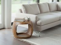 Beistelltisch 50cm Mango Massivholz rund Ablage Couchtisch Wohnzimmertisch – Ansicht 2