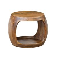 Beistelltisch 50cm Mango Massivholz rund Ablage Couchtisch Wohnzimmertisch – Ansicht 6