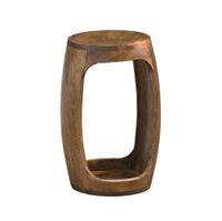 Beistelltisch Mango Massivholz rund 30cm Couchtisch mit Fach Wohnzimmertisch – Ansicht 6