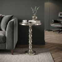 Beistelltisch Alu Silber 40cm Metall Couchtisch Wohnzimmertisch Dekotisch Tisch – Ansicht 1