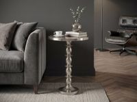 Beistelltisch Alu Silber 40cm Metall Couchtisch Wohnzimmertisch Dekotisch Tisch – Ansicht 2