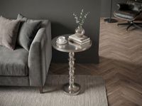 Beistelltisch Alu Silber 40cm Metall Couchtisch Wohnzimmertisch Dekotisch Tisch – Ansicht 5