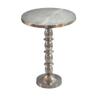 Beistelltisch Alu Silber 40cm Metall Couchtisch Wohnzimmertisch Dekotisch Tisch – Ansicht 6