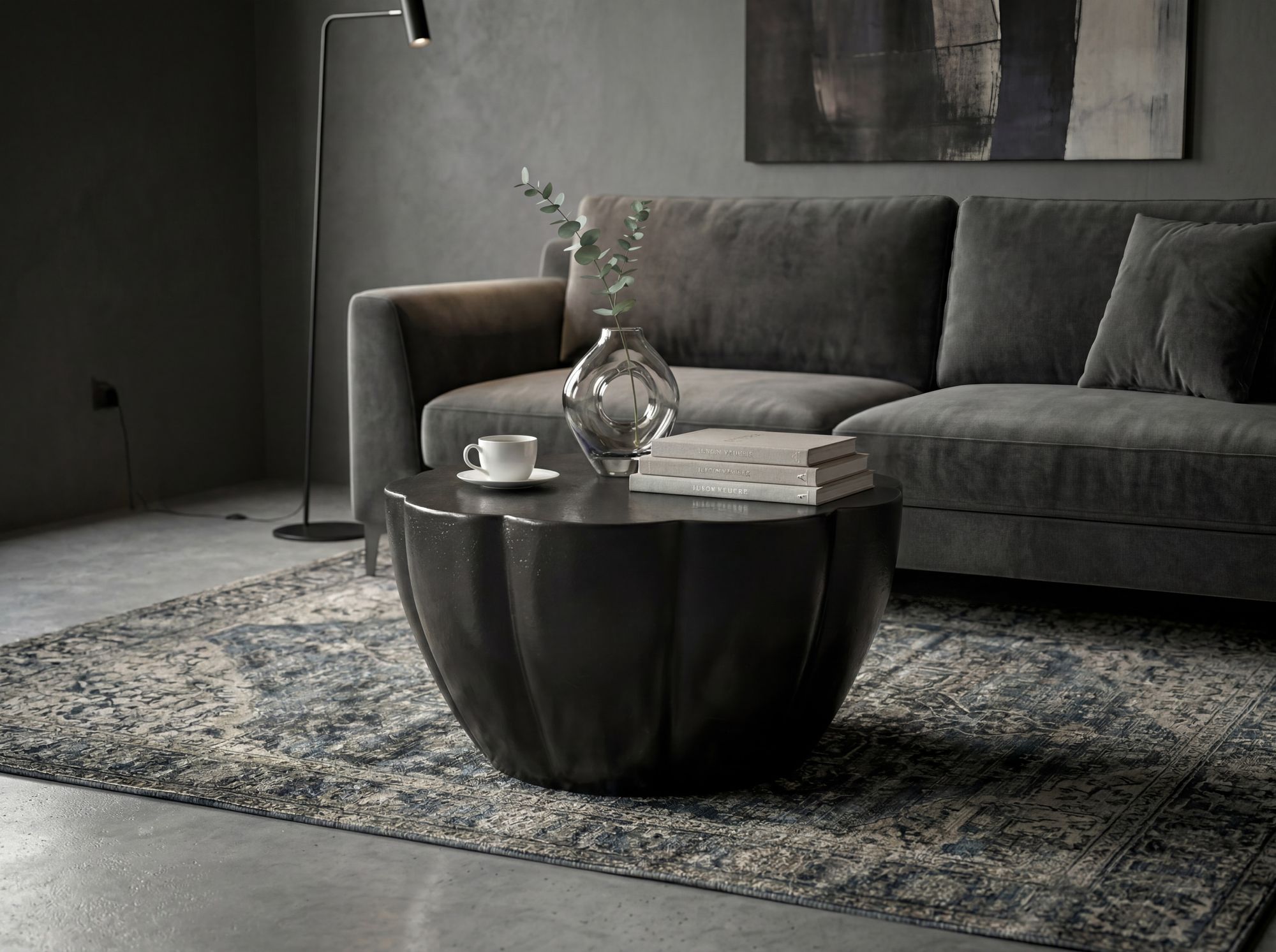 Couchtisch Aluminium 60cm Wohnzimmertisch Rund Sofatisch Beistelltisch Metall – Ansicht 2