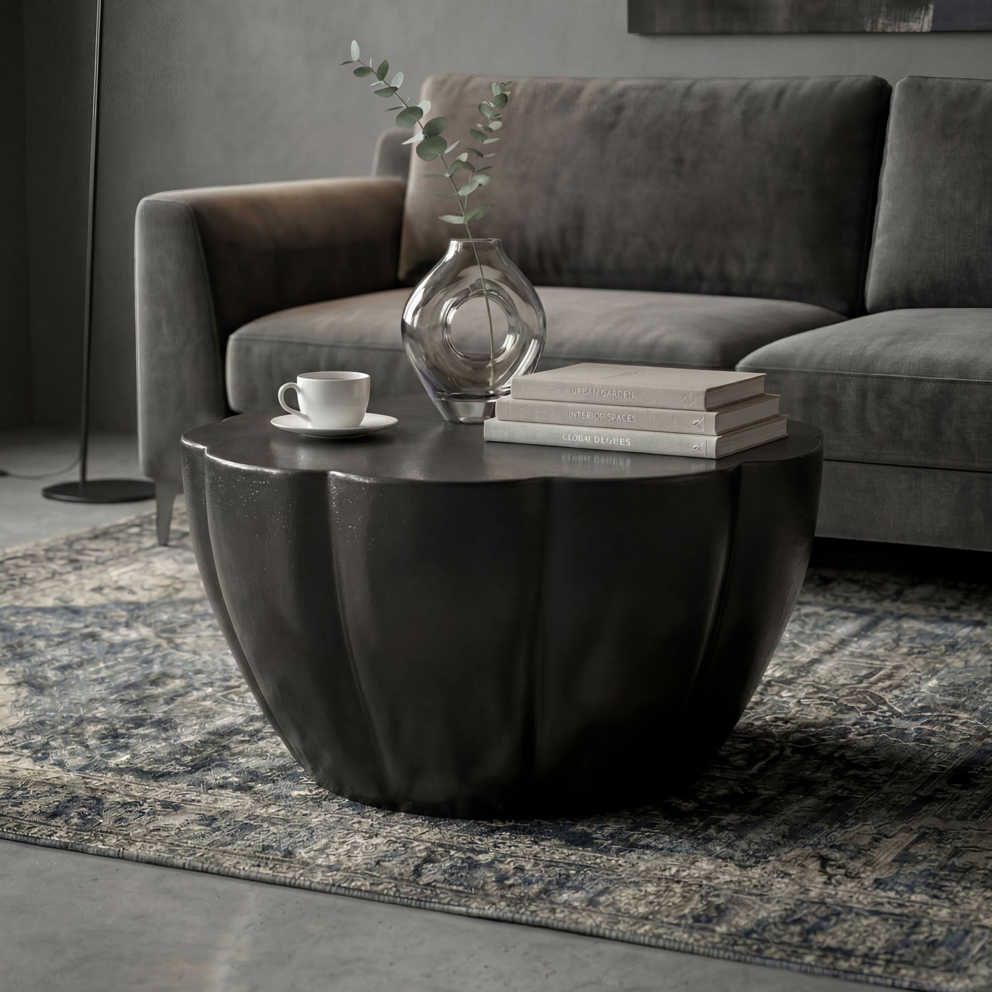 Couchtisch Aluminium 60cm Wohnzimmertisch Rund Sofatisch Beistelltisch Metall – Ansicht 1