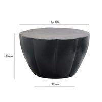 Couchtisch Aluminium 60cm Wohnzimmertisch Rund Sofatisch Beistelltisch Metall – Ansicht 3