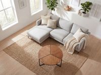 Couchtisch 80cm MDF Holzoptik Runder Sofatisch Wohnzimmertisch Beistelltisch – Ansicht 4