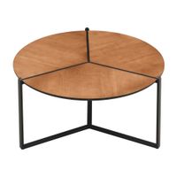 Couchtisch 80cm MDF Holzoptik Runder Sofatisch Wohnzimmertisch Beistelltisch – Ansicht 6