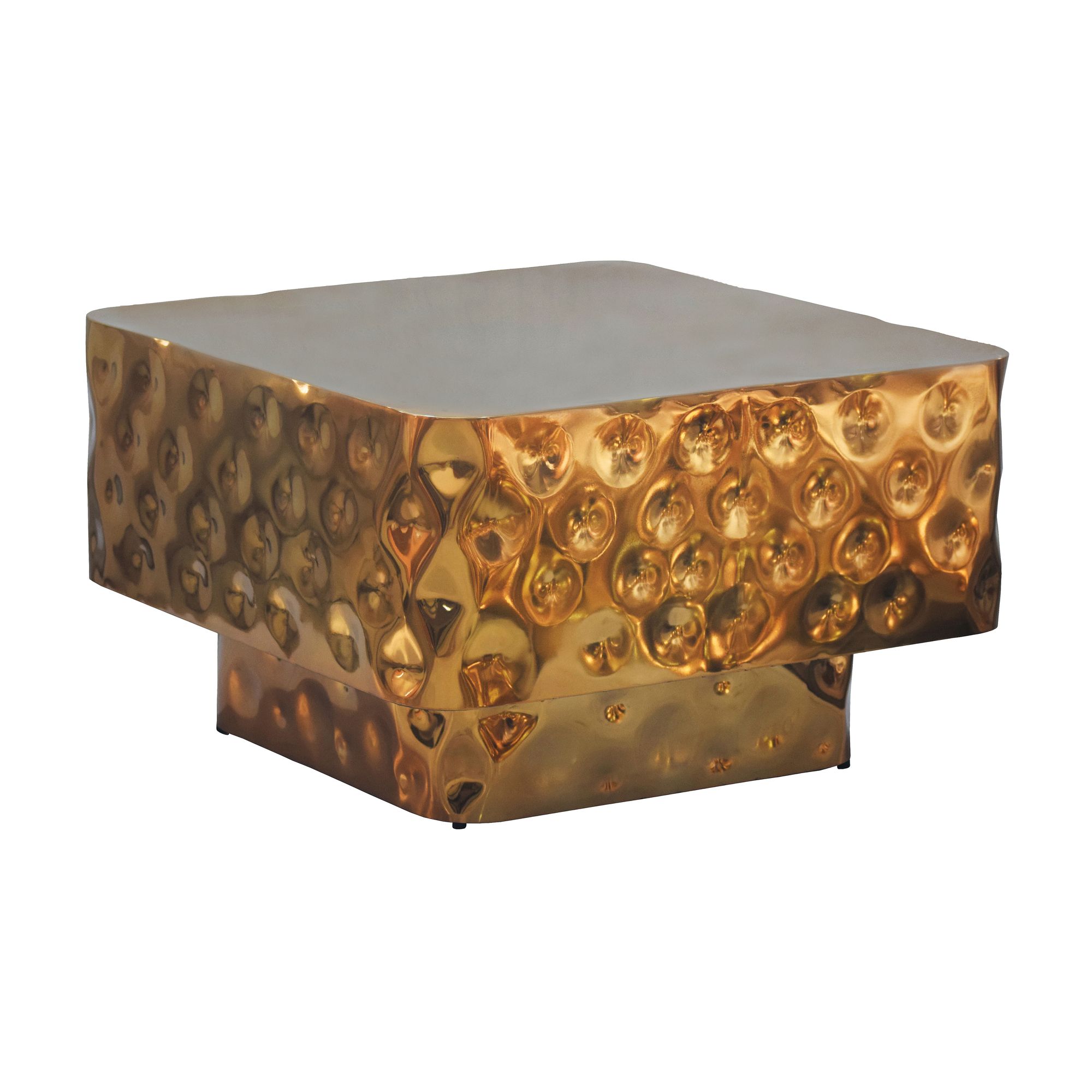 FineBuy Couchtisch Aluminium Quadratisch 60cm - Design Wohnzimmertisch Gehämmert - Moderner Loungetisch - Sofatisch Hammerschlag - Beistelltisch Wohnzimmer Handmade | Farbe: Gold FineBuy Couchtisch Aluminium Quadratisch 60cm - Design Wohnzimmertisch Gehämmert - Moderner Loungetisch - Sofatisch Hammerschlag - Beistelltisch Wohnzimmer Handmade | Farbe: Gold