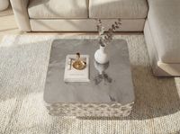 Couchtisch 60cm Sofatisch Metall Wohnzimmertisch Beistelltisch Hammerschlag Alu – Ansicht 5
