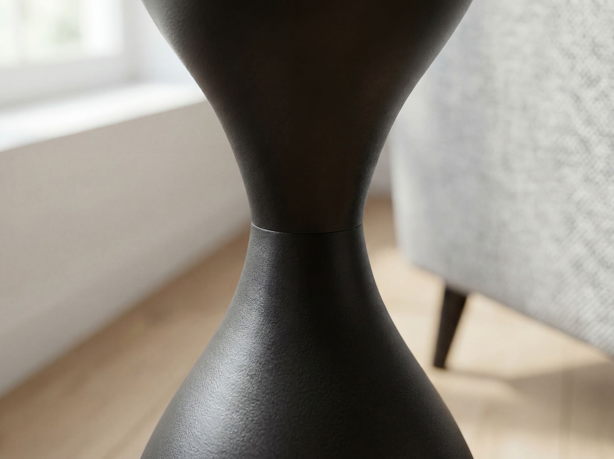 Beistelltisch Alu Glas 23cm Schwarz Wohnzimmertisch Couchtisch Anstelltisch Rund – Ansicht 5