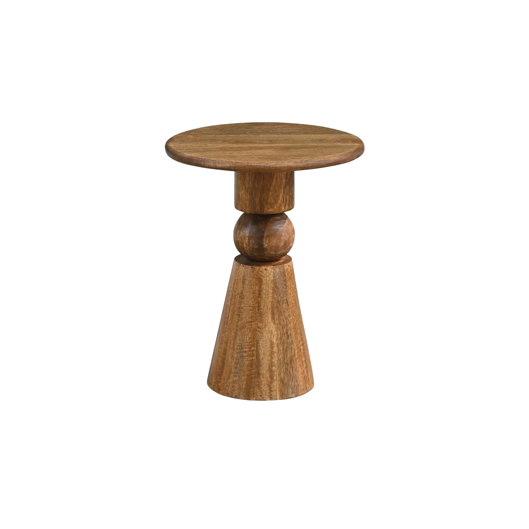 Beistelltisch Massivholz 35cm Couchtisch Wohnzimmertisch Dekotisch Rund Tisch – Ansicht 6