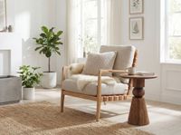 Beistelltisch Massivholz 35cm Couchtisch Wohnzimmertisch Dekotisch Rund Tisch – Ansicht 2