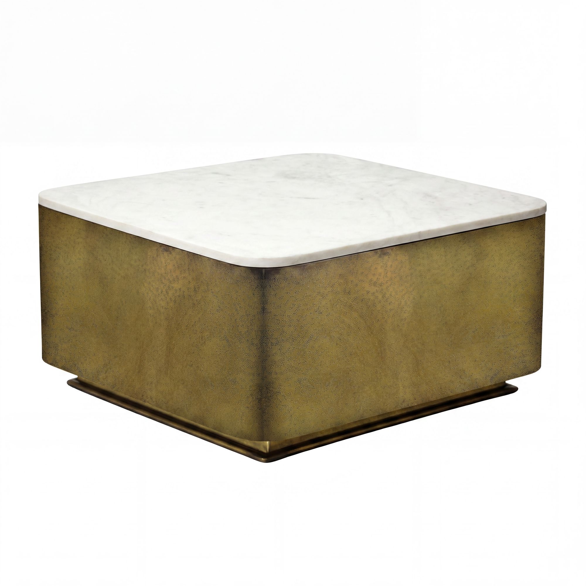 Couchtisch 60cm mit Marmor Platte weiß Wohnzimmertisch Beistelltisch Metall – Ansicht 6