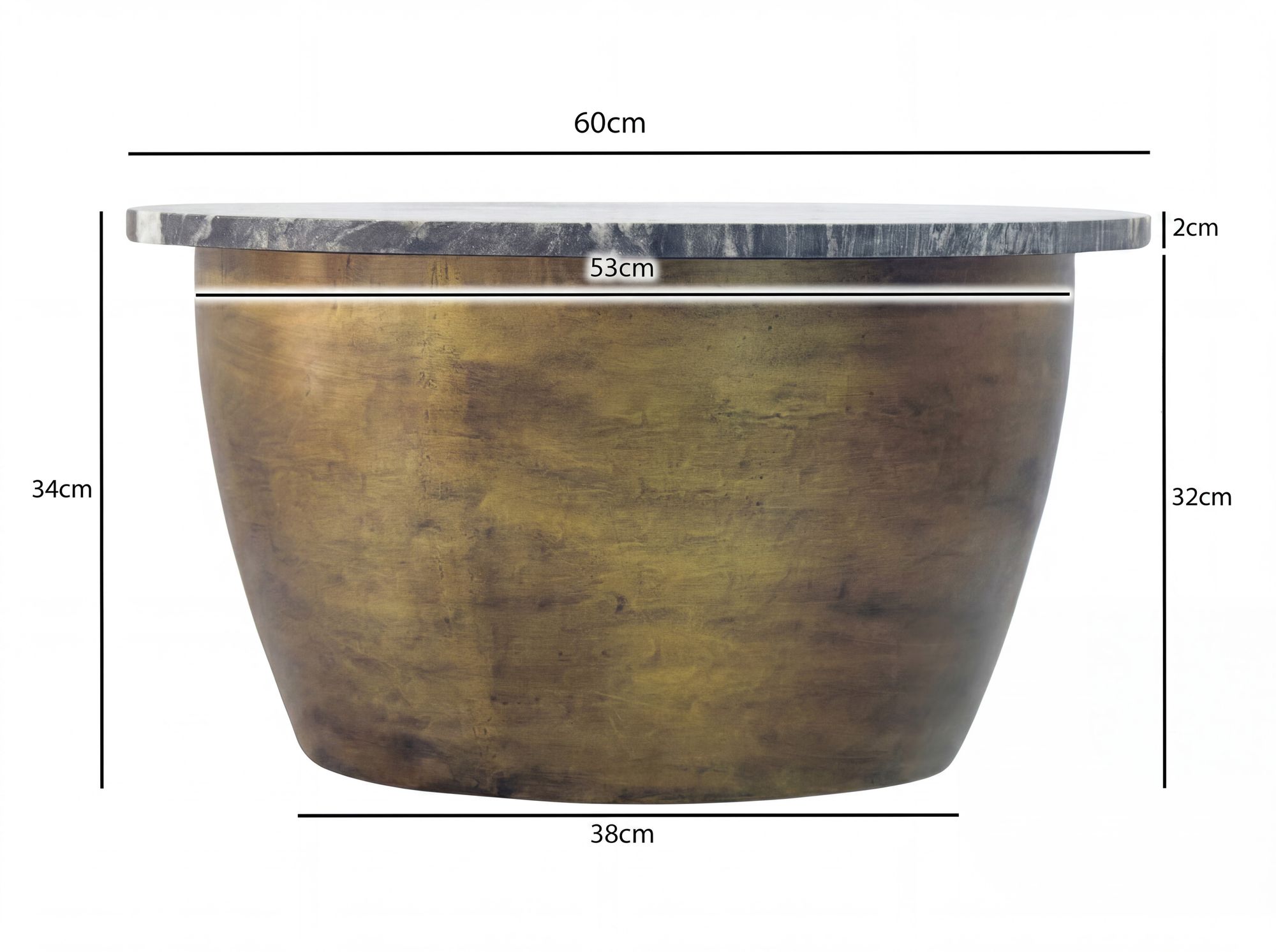 FineBuy Couchtisch Metall mit schwarzer Marmor Tischplatte 60cm rund - Design Wohnzimmertisch Runder Loungetisch - Massiver Sofatisch - Extravaganter Beistelltisch Handmade | Farbe: Gold FineBuy Couchtisch Metall mit schwarzer Marmor Tischplatte 60cm rund - Design Wohnzimmertisch Runder Loungetisch - Massiver Sofatisch - Extravaganter Beistelltisch Handmade | Farbe: Gold