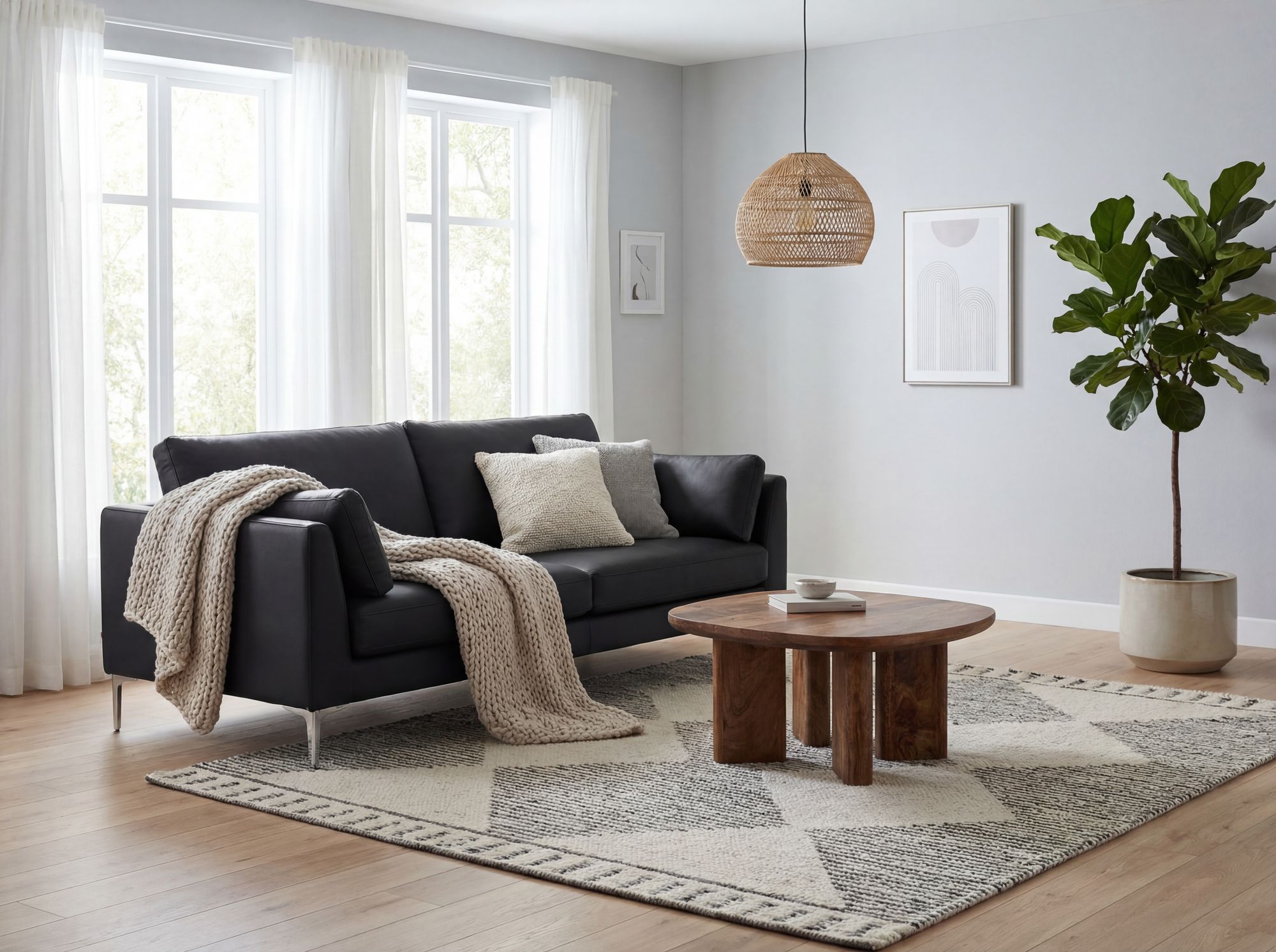 Couchtisch Mango Massivholz 60cm quadratisch Handgefertigter Wohnzimmertisch – Ansicht 2