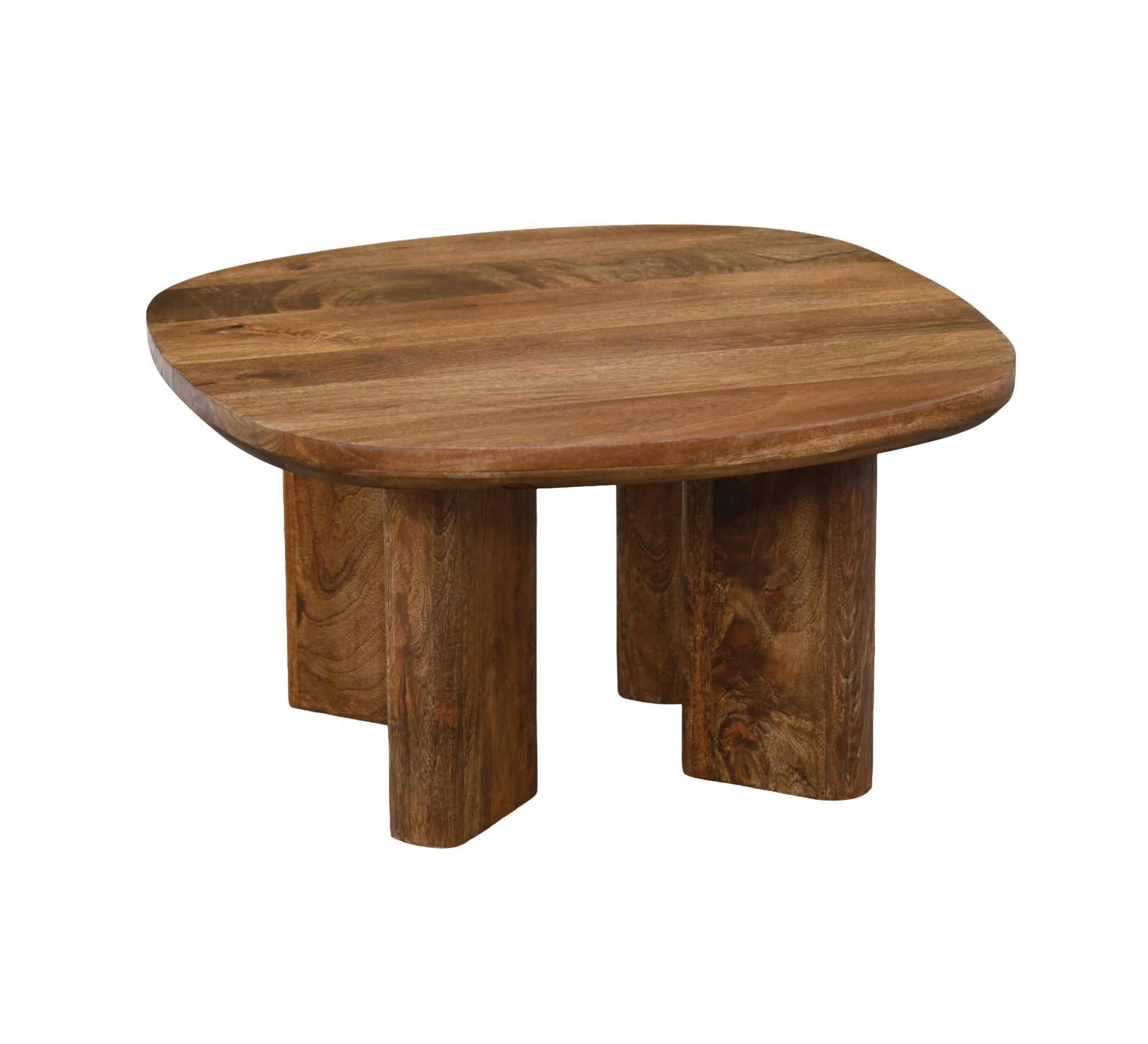 Couchtisch Mango Massivholz 60cm quadratisch Handgefertigter Wohnzimmertisch – Ansicht 6