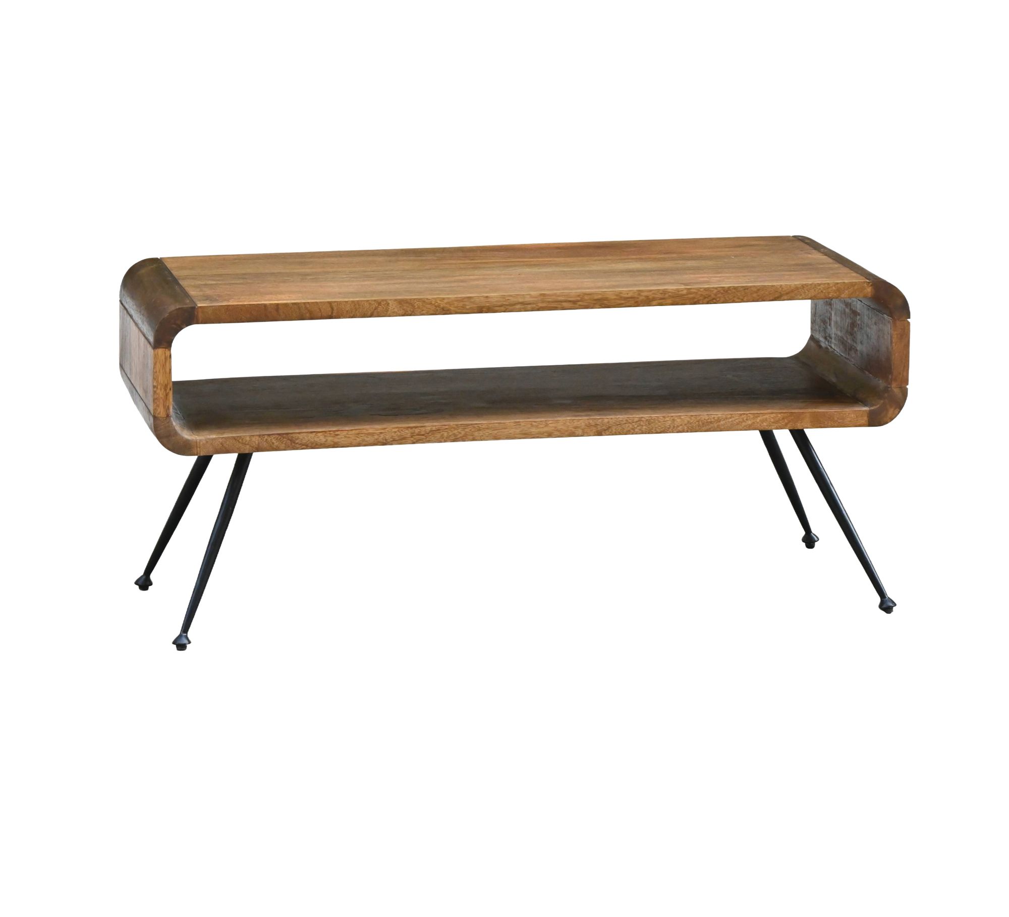 Couchtisch Mango Massivholz 105cm Wohnzimmertisch Sofatisch Beistelltisch Ablage – Ansicht 6