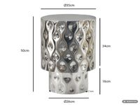 Beistelltisch 36cm Sofatisch Wohnzimmertisch Design Couchtisch Metall Alu Rund – Ansicht 3