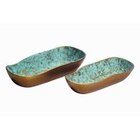 Dekoschale 2er Set Aluminium Gold Schale Tischdeko Metall Wohnaccessoire Deko – Ansicht 6