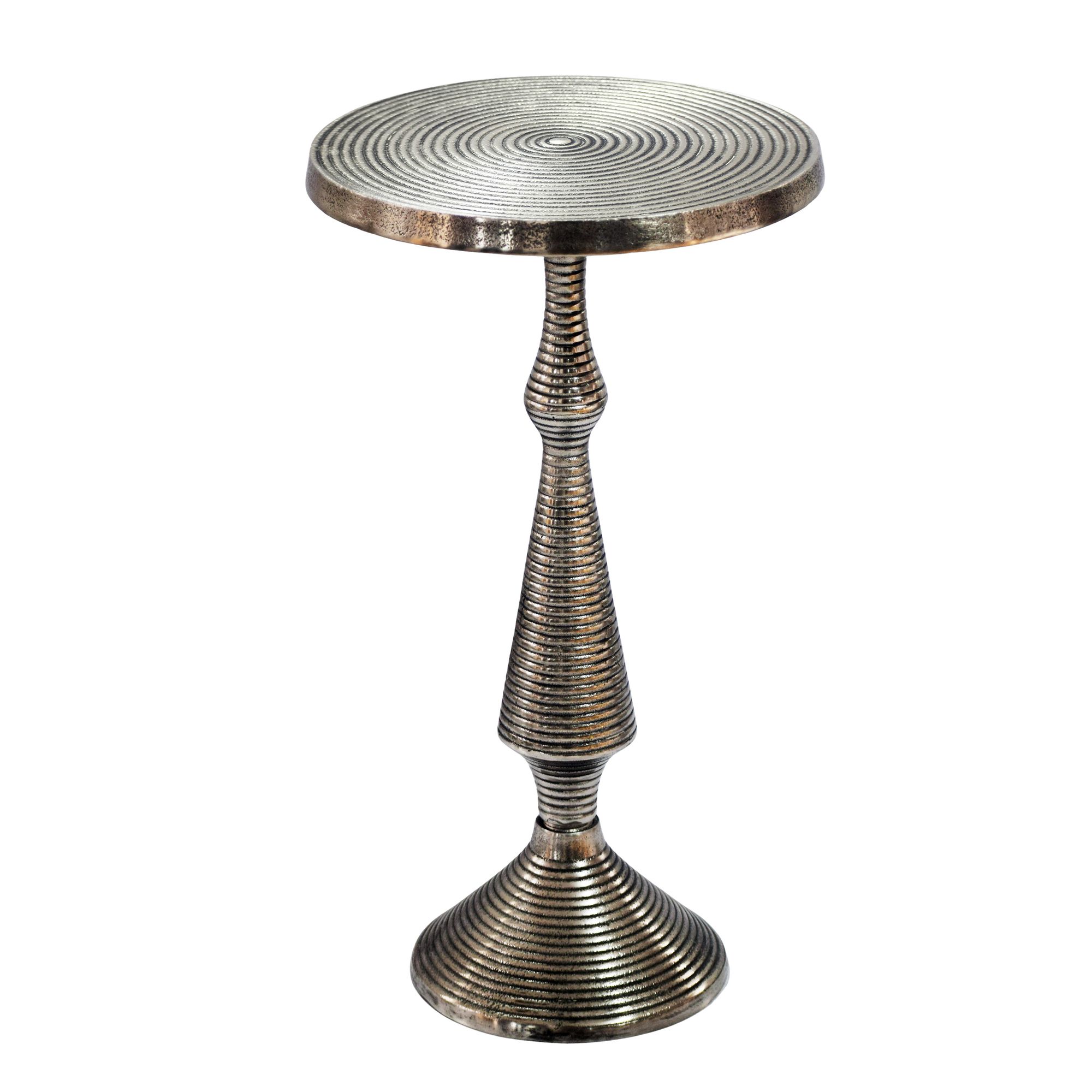 Beistelltisch Alu Silber 30cm Metall Couchtisch Wohnzimmertisch Dekotisch Tisch – Ansicht 6
