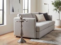 Beistelltisch Alu Silber 30cm Metall Couchtisch Wohnzimmertisch Dekotisch Tisch – Ansicht 2
