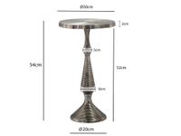 Beistelltisch Alu Silber 30cm Metall Couchtisch Wohnzimmertisch Dekotisch Tisch – Ansicht 3