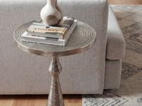 Beistelltisch Alu Silber 30cm Metall Couchtisch Wohnzimmertisch Dekotisch Tisch – Ansicht 5