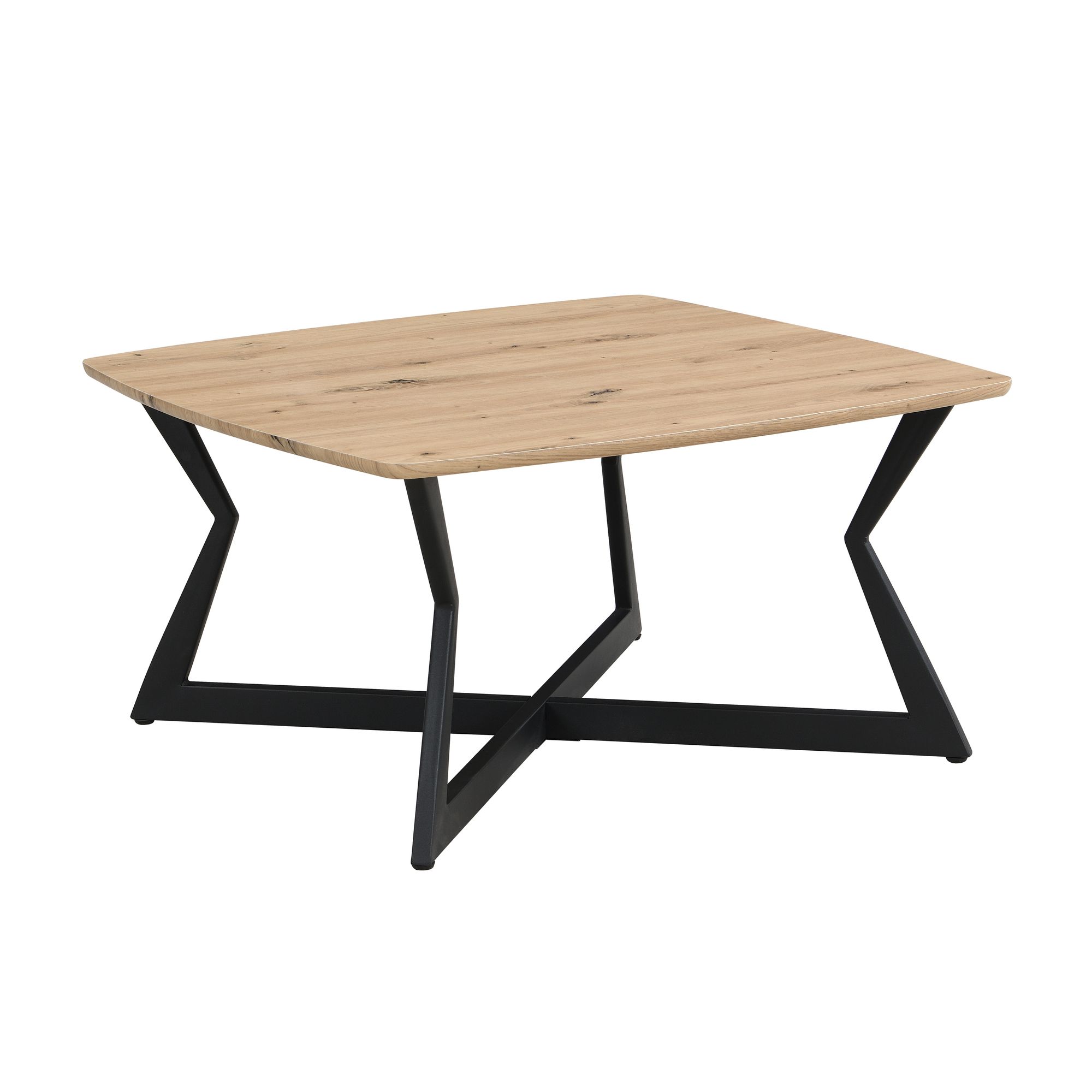 Couchtisch 75cm Eiche Optik Quadratisch Sofatisch Wohnzimmertisch Beistelltisch – Ansicht 6