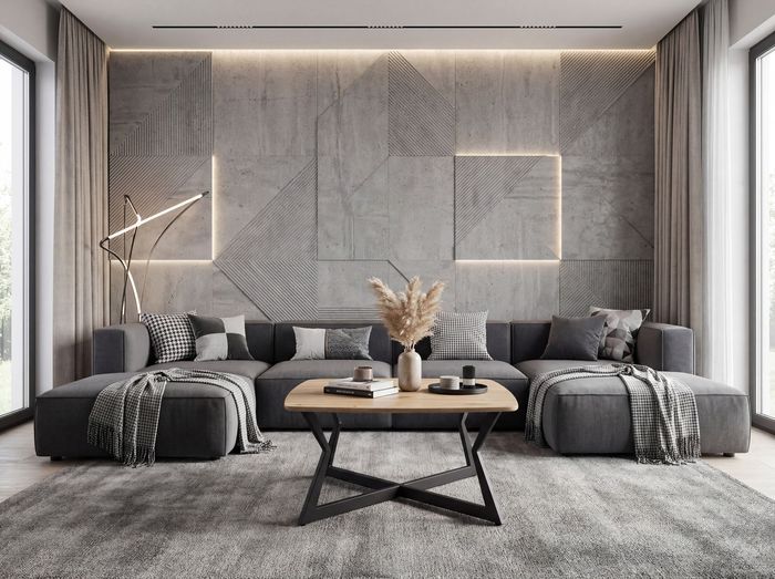 FineBuy Couchtisch Quadratisch 75x75cm Eiche Optik Schwarz - Design Sofatisch - Wohnzimmertisch Loungetisch Modern - Beistelltisch Kaffeetisch Industrial