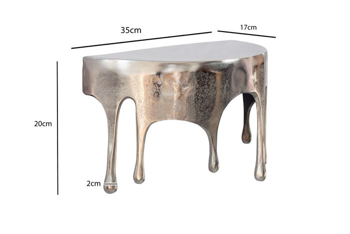 Wandregal Aluminium Silber Tropfen Optik Hängeregal Schweberegal Wandboard Drops – Maßzeichnung