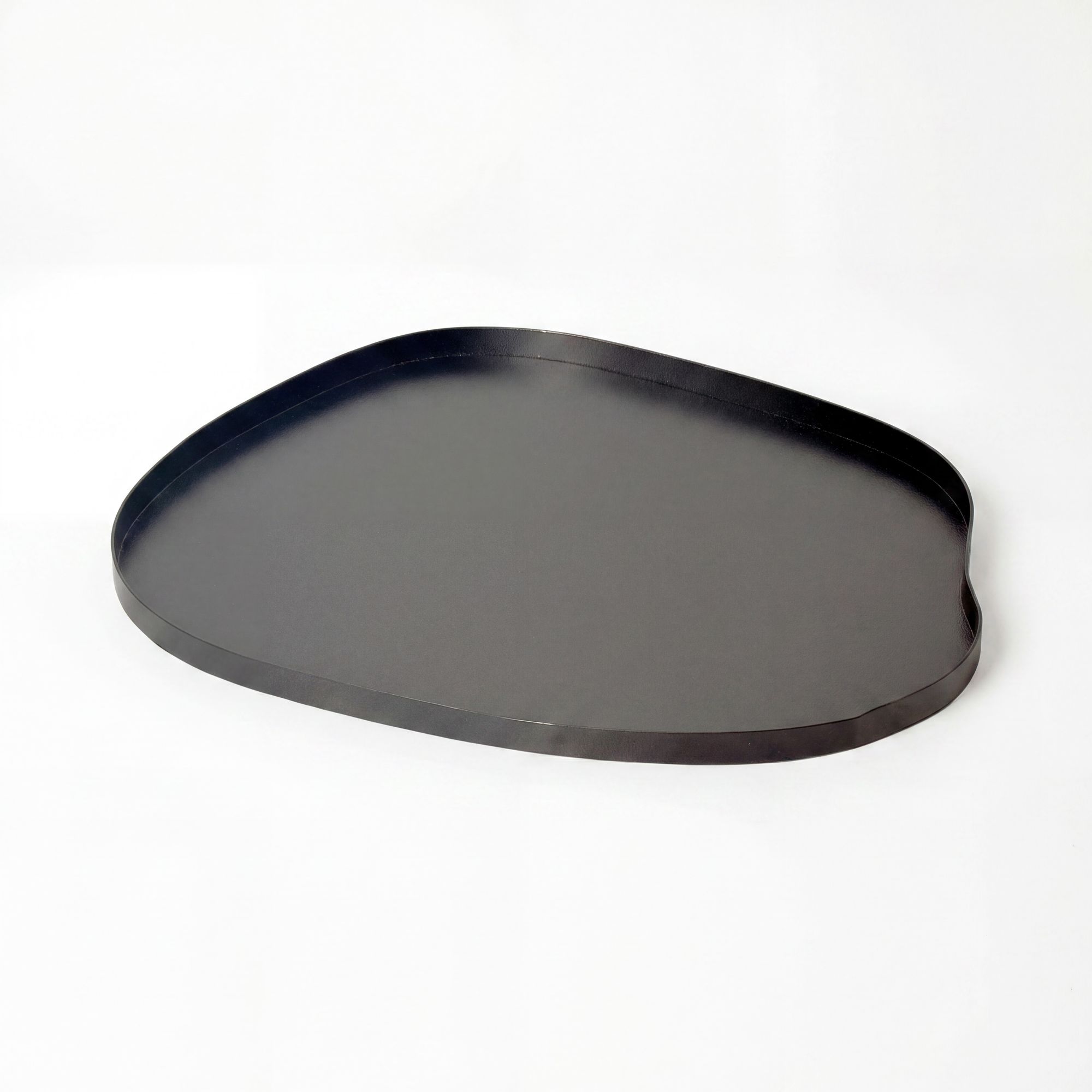 Dekotablett Metall 50cm Schwarz Dekoteller Tablett Organisch Tischdeko Handmade – Ansicht 6