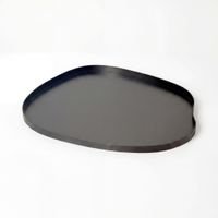 Dekotablett Metall 50cm Schwarz Dekoteller Tablett Organisch Tischdeko Handmade – Ansicht 6