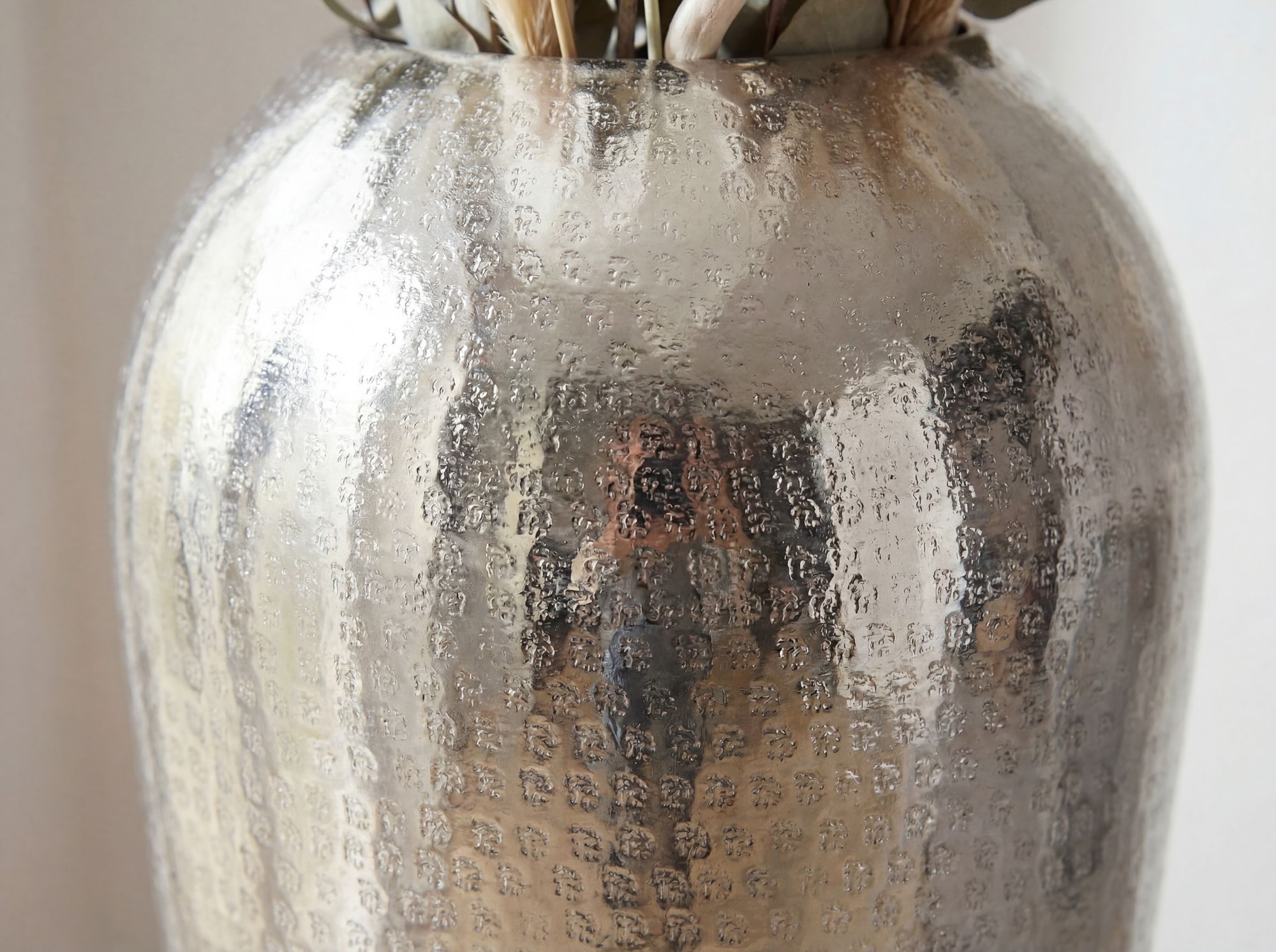 Vase 50cm Aluminium Blumenvase Design Bodenvase Wohndeko Rund Dekovase Metall – Ansicht 4