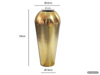 Vase 50cm Aluminium Blumenvase Design Bodenvase Wohndeko Rund Dekovase Metall – Ansicht 3