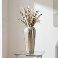 Vase 50cm Aluminium Blumenvase Design Bodenvase Wohndeko Rund Dekovase Metall – Ansicht 1