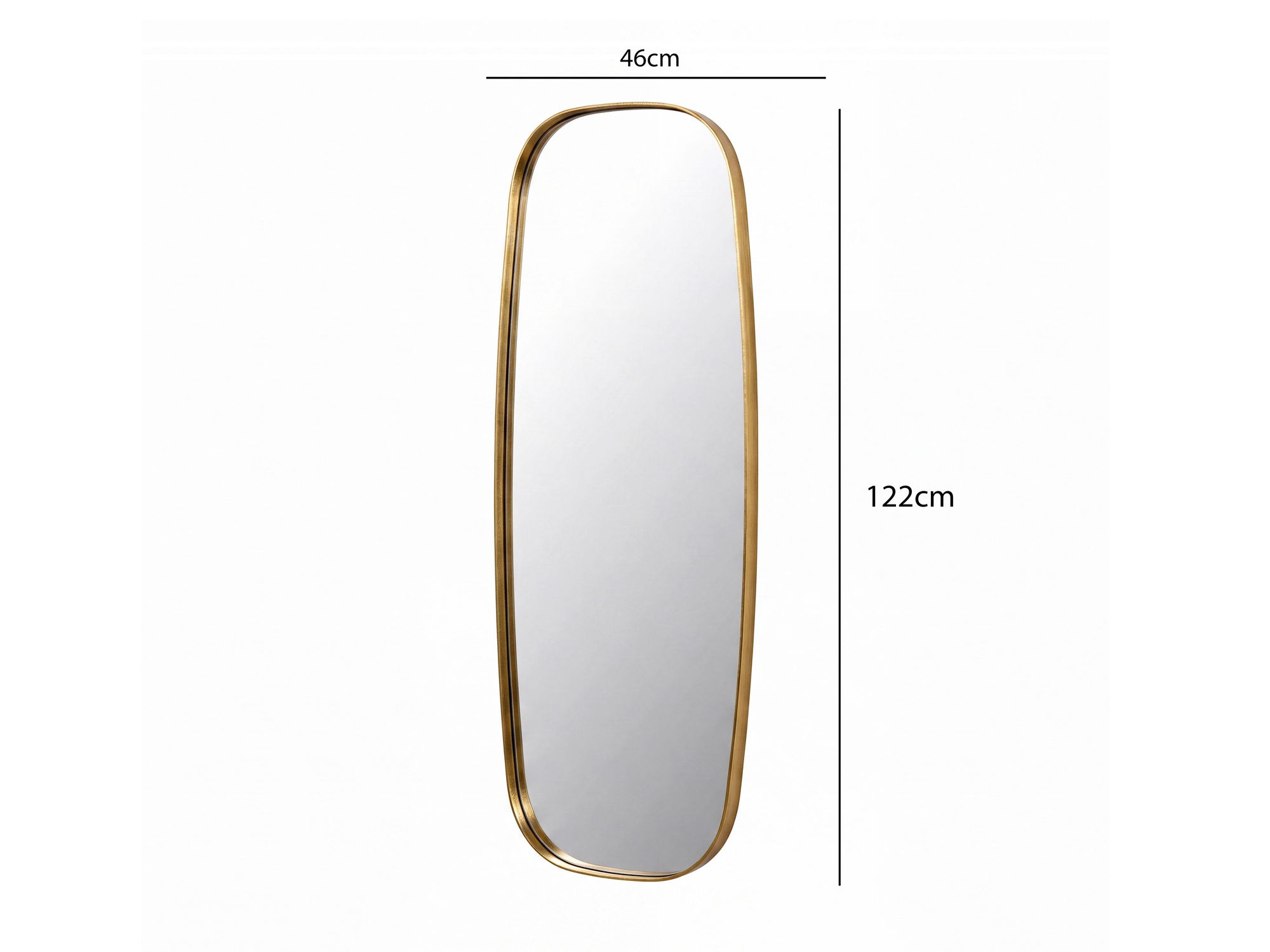 Wandspiegel Flurspiegel Gold Oval 122cm Spiegel Flur Hängespiegel Dekospiegel – Ansicht 3