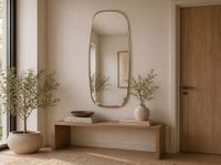 Wandspiegel Flurspiegel Gold Oval 122cm Spiegel Flur Hängespiegel Dekospiegel – Ansicht 2
