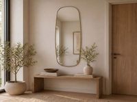 Wandspiegel Flurspiegel Gold Oval 122cm Spiegel Flur Hängespiegel Dekospiegel – Ansicht 5