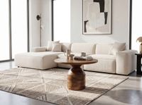 Couchtisch Massivholz Sofatisch 60cm rund Beistelltisch Design Wohnzimmertisch – Ansicht 2