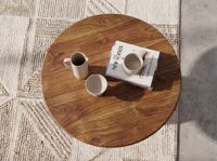 Couchtisch Massivholz Sofatisch 60cm rund Beistelltisch Design Wohnzimmertisch – Ansicht 4