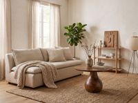 Couchtisch Massivholz 60cm Sofatisch Rund Beistelltisch Tisch Tropfenfuß Holz – Ansicht 2