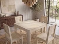 Esstisch Massivholz 80cm Esszimmertisch Bistrotisch Küchentisch 4 Personen Tisch – Ansicht 5