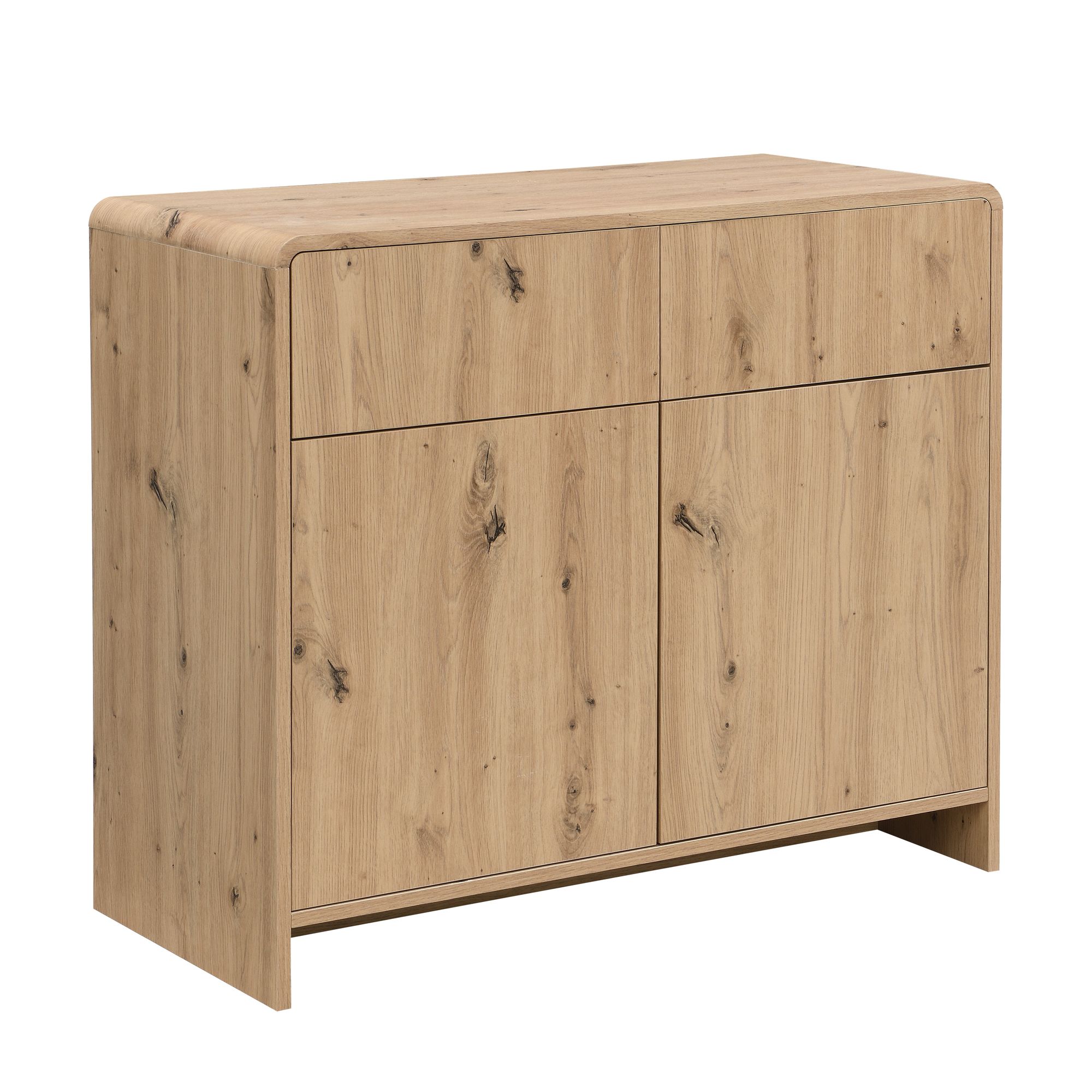 Sideboard Eiche Dekor 88cm Kommode Anrichte Standschrank mit Türen Schubladen – Ansicht 6